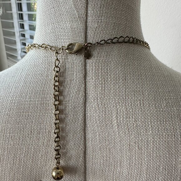 KATE SPADE Day Tripper Bib Statement Necklace Gold with Pink Coral and Resin - Picture 7 of 8